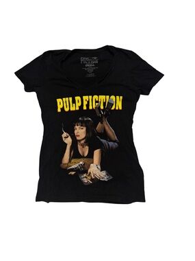 Pulp Fiction Graphic Tee - Black with Yellow Logo